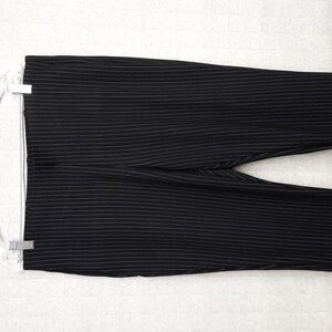 Chico's Black and White Pinstriped Knit Pants